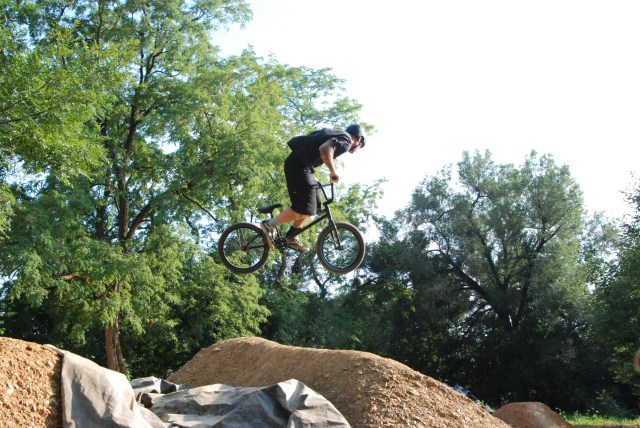 At 45 years young, Mike Gage was the oldest competitor in the comp. Rad.