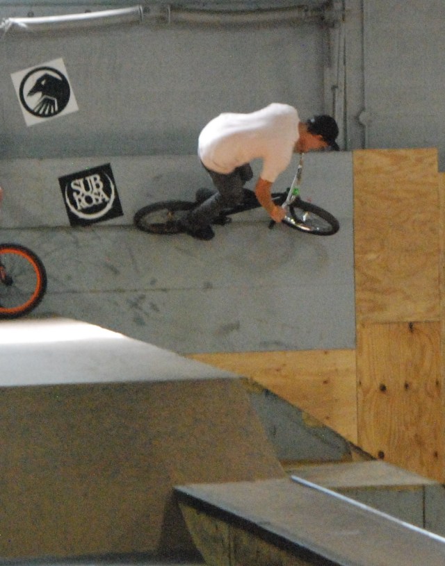 Dan Depre - wall slap in the back corner. He took home a 2nd in Expert Dirt along with some cool prizes from Shadow and Subrosa.