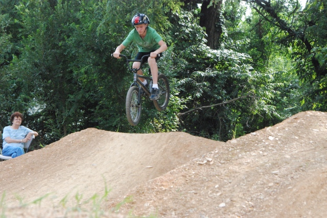 Knobbie tires and 4130 Chromoly - Jamie Gilbert (13) gets his BMX on in Beginner Dirt.
