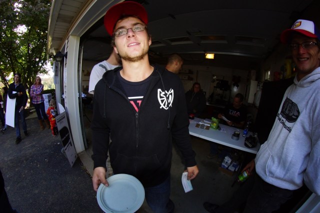 S&M's Evan Eisenhard doubled as quinea pig during Dirtsculpt's course build, while Dave Best took on TRA's assistant event manager duties. Photo: Al Cayne / Sugarcayne.com